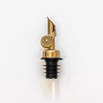 A premium olive oil pour spout - gold