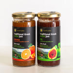 A bundle of Greek jams.