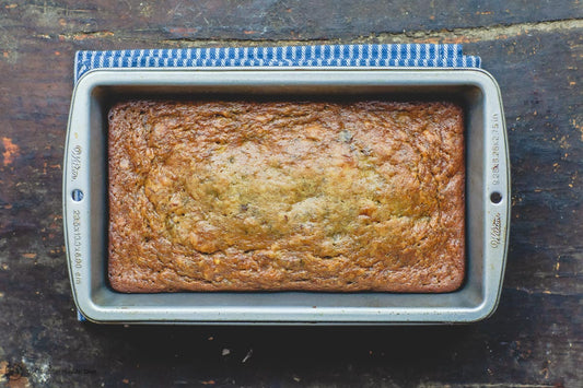 Slices of banana walnut bread