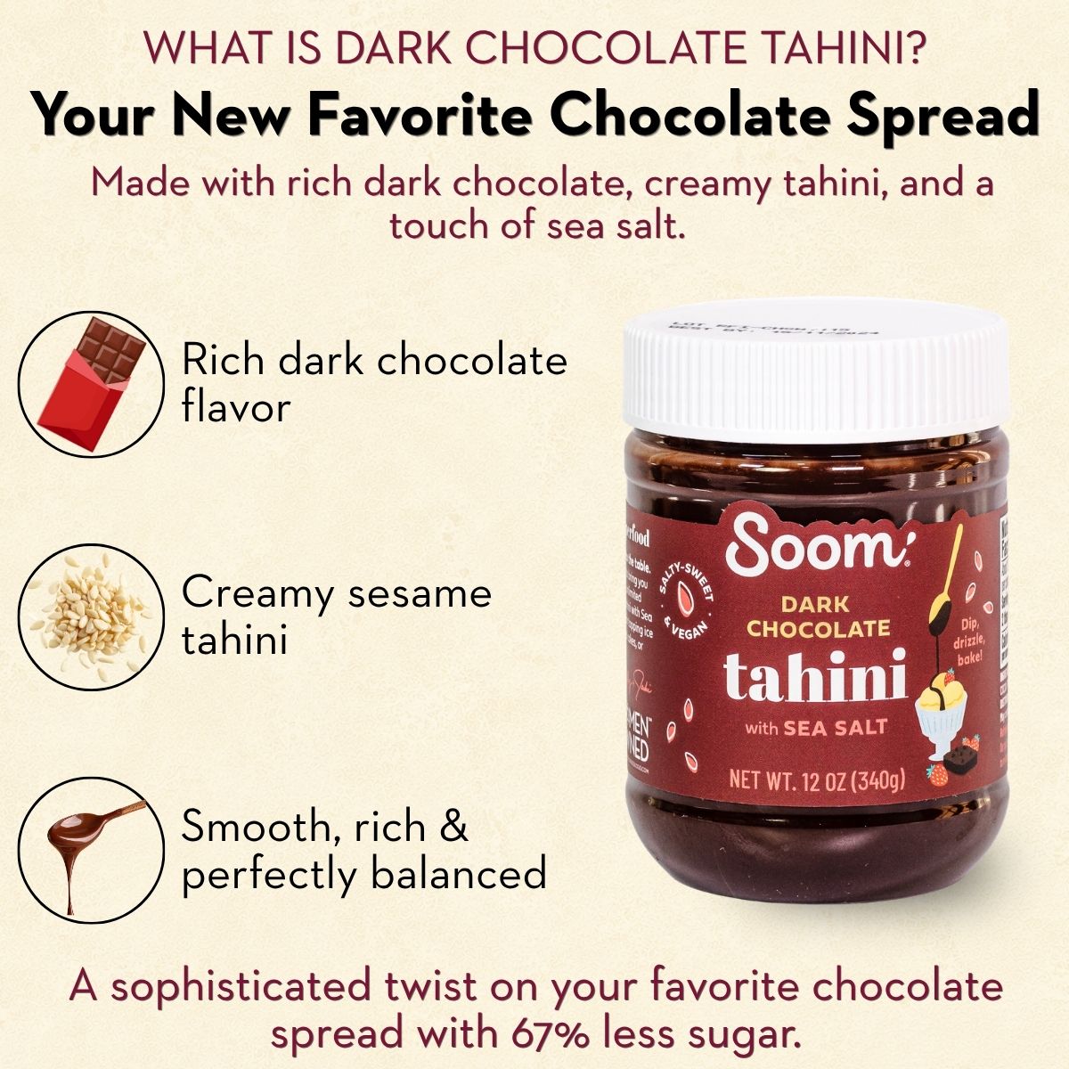Dark Chocolate Sea Salt Tahini Sweet Spread