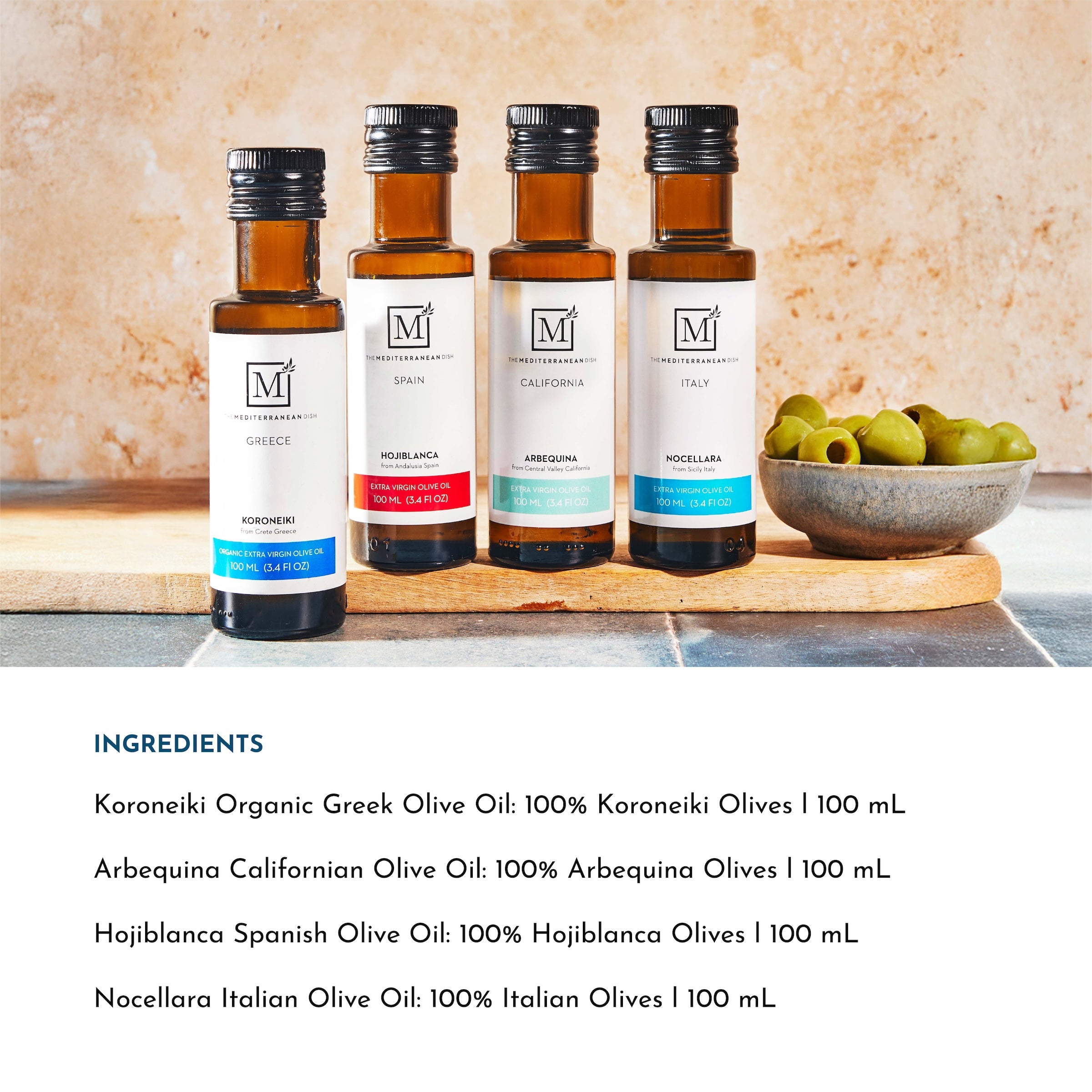 Mini Extra Virgin Olive Oil Sampler Set | The Mediterranean Dish Shop