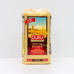 Package of Duru Extra Fine Bulgur on a white background.
