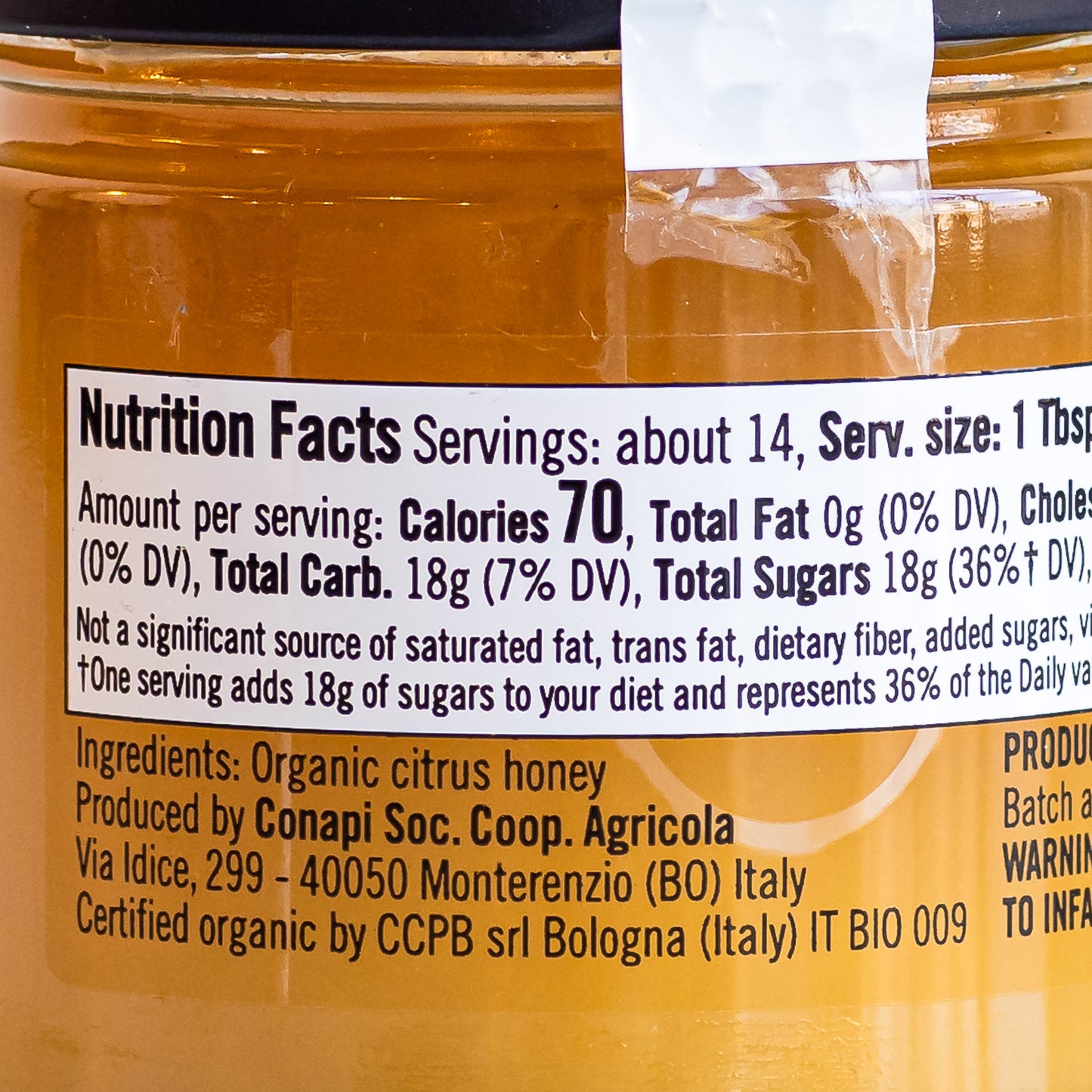 Italian Citrus Fruits Honey, Organic