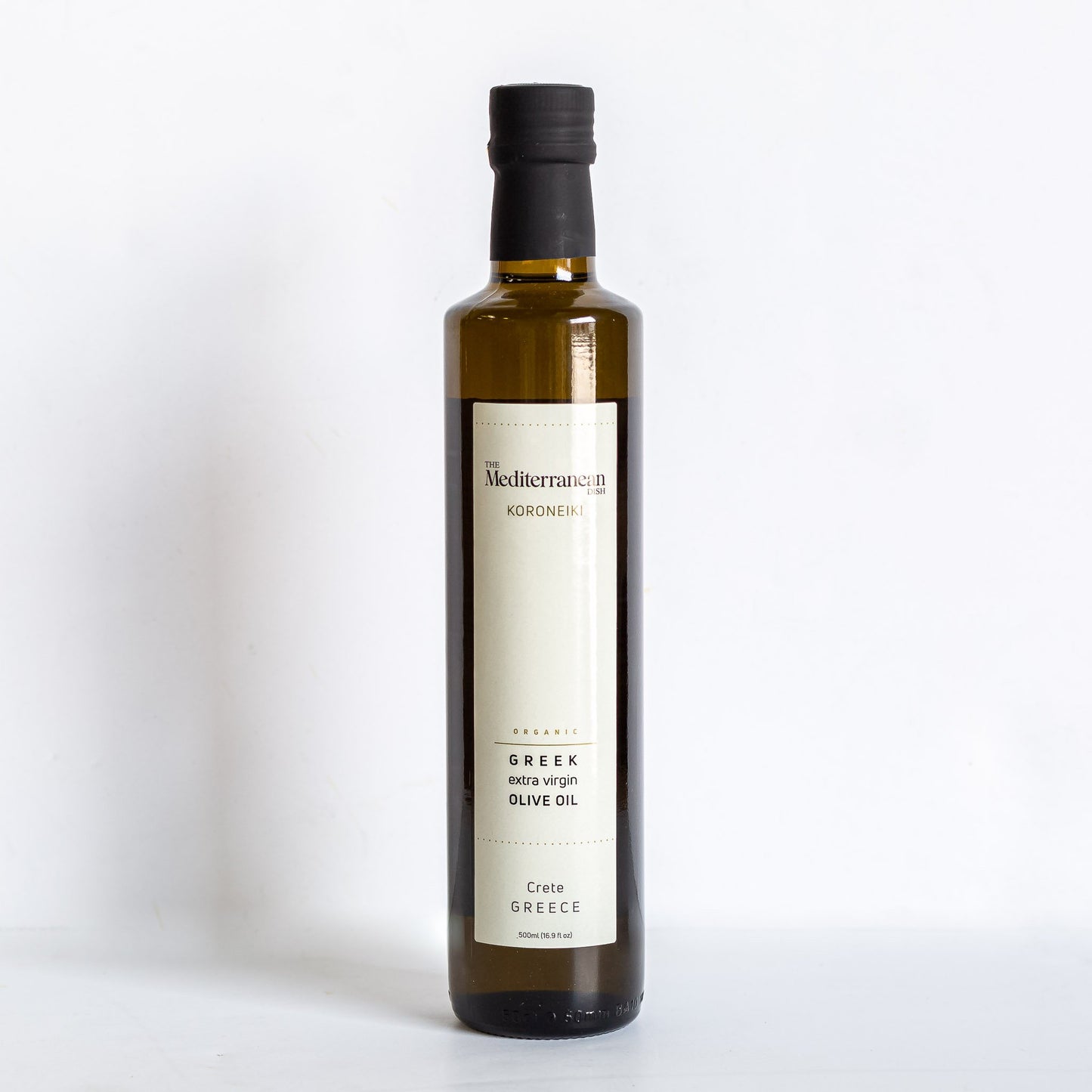 A bottle of koroneiki olive oil